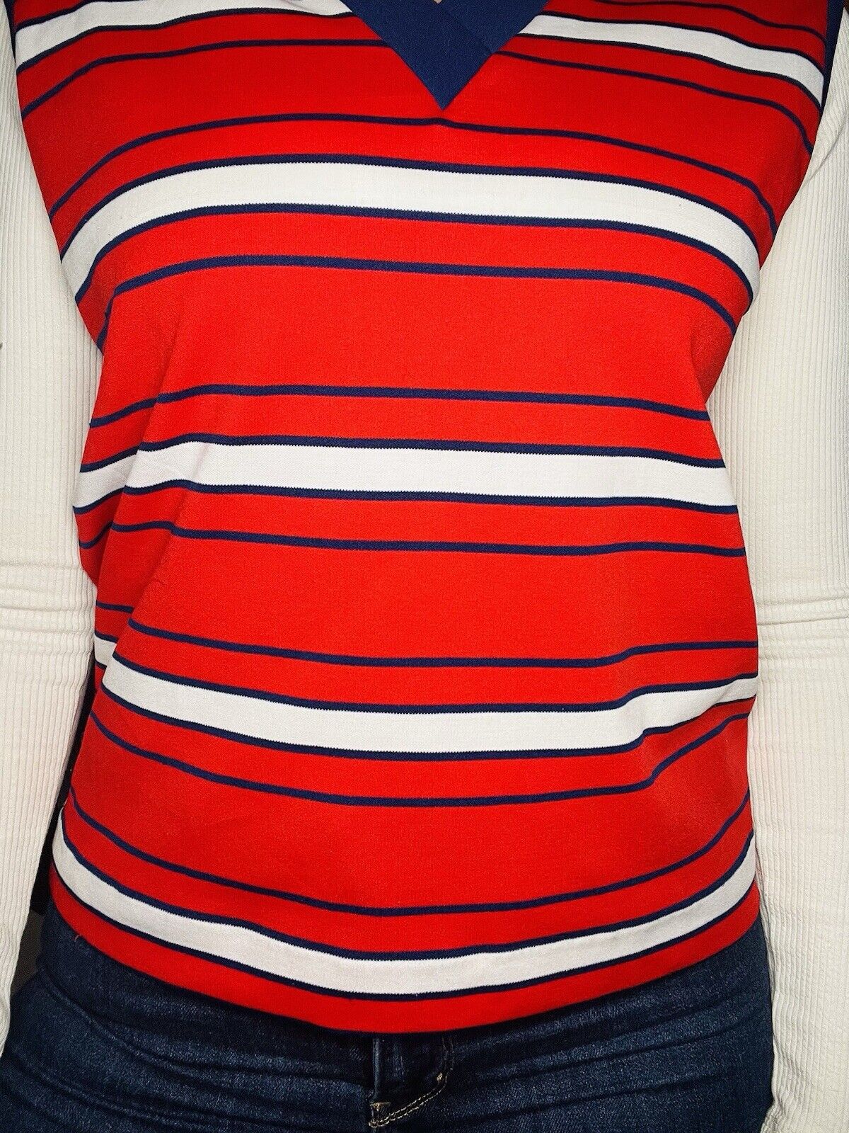 Vintage 70s Tank Top By Porolastic  Sleeveless Jumper Sweatshirt Striped Vest 14